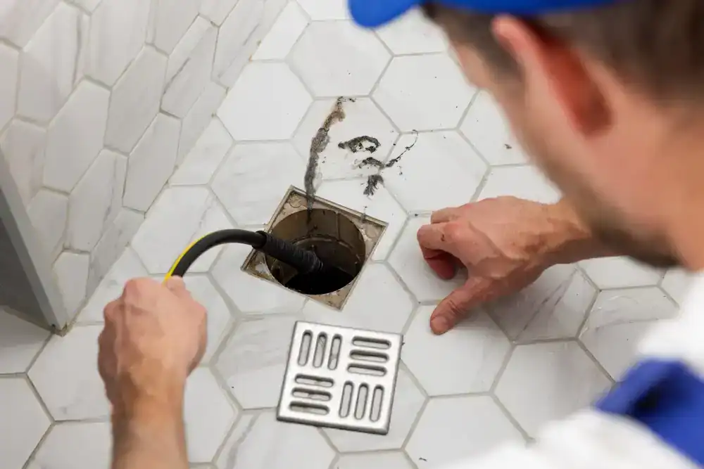 High-pressure hydro jetting machine clearing clogged pipes with expert technicians from All Rooter efficiently removing debris for homes and businesses