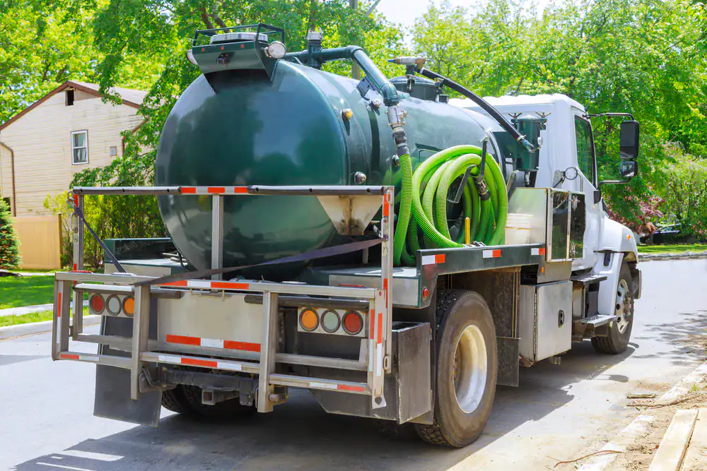 All Rooter Hydro Jetting septic truck parked on a Cook County street, providing professional wastewater and septic services