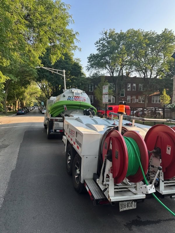 Catch basin cleaning and pumping in Chicago by All Rooter Hydro Jetting, protecting neighborhoods from water overflow and drainage problems